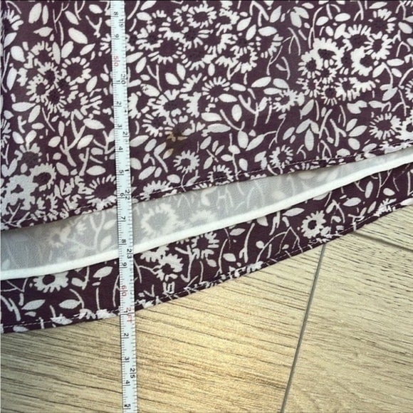 Loft Purple & White Floral Off The Shoulder Top Size M - Picture 9 of 9